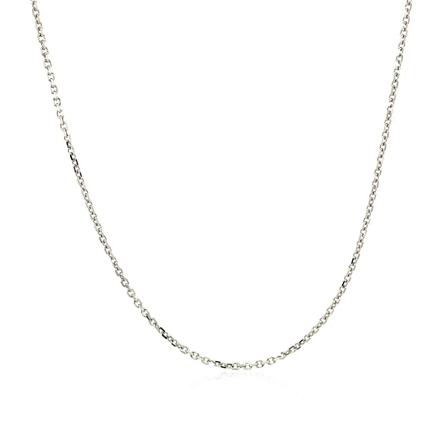 14k white gold diamond-cut cable link necklace 1.1mm Bids.com on Tampa Home & Garden Store