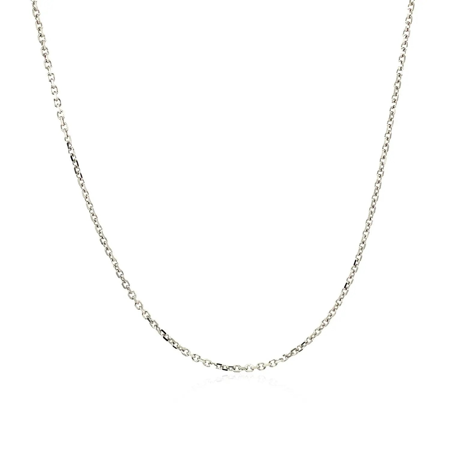 14k white gold diamond-cut cable link necklace 1.1mm Bids.com on Tampa Home & Garden Store