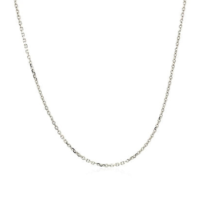 14k white gold diamond-cut cable link necklace 1.1mm Bids.com on Tampa Home & Garden Store