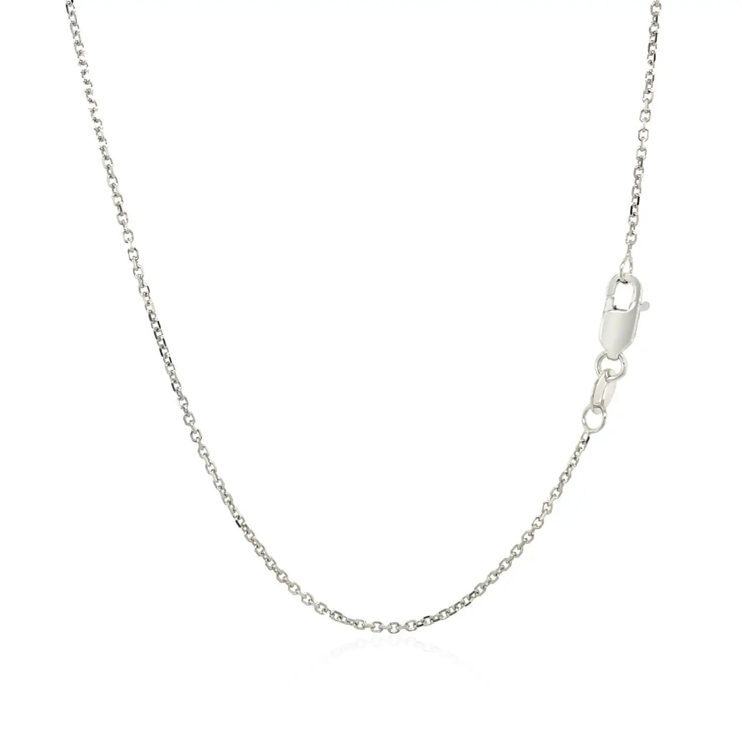 14k white gold diamond-cut cable chain necklace 1.1mm with lobster clasp by Bids.com on Tampa Home & Garden Store