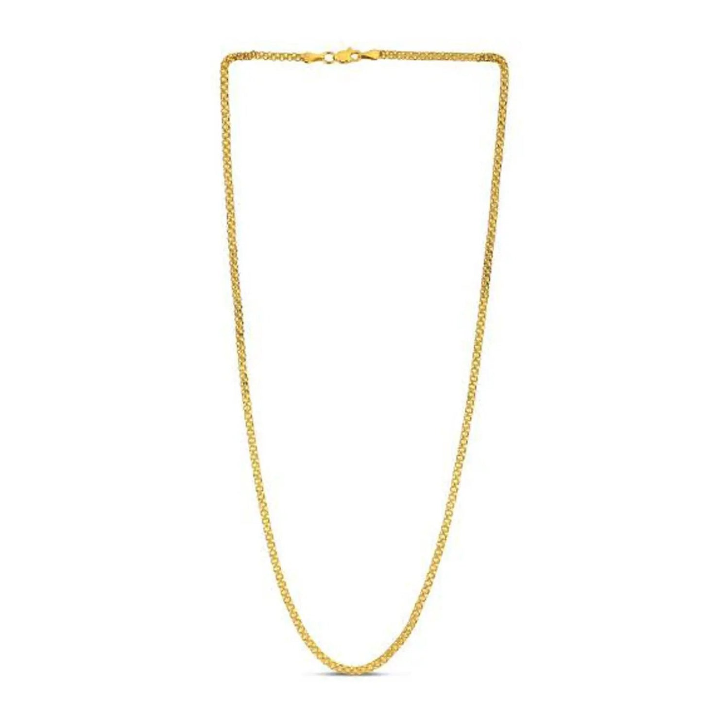 14k Yellow Gold Bismark Chain Necklace 2.50 mm with lobster clasp on Tampa Home & Garden Store