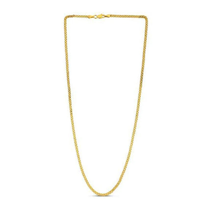 14k Yellow Gold Bismark Chain Necklace 2.50 mm with lobster clasp on Tampa Home & Garden Store