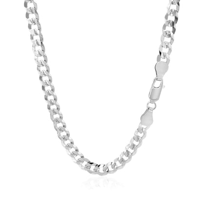 5.7mm 14k white gold curb chain necklace by Bids.com on Tampa Home & Garden Store