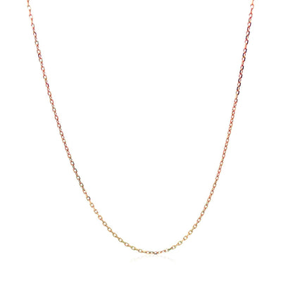 Diamond cut cable link chain necklace, 0.8 mm rose gold 14k, Bids.com on Tampa Home & Garden Store
