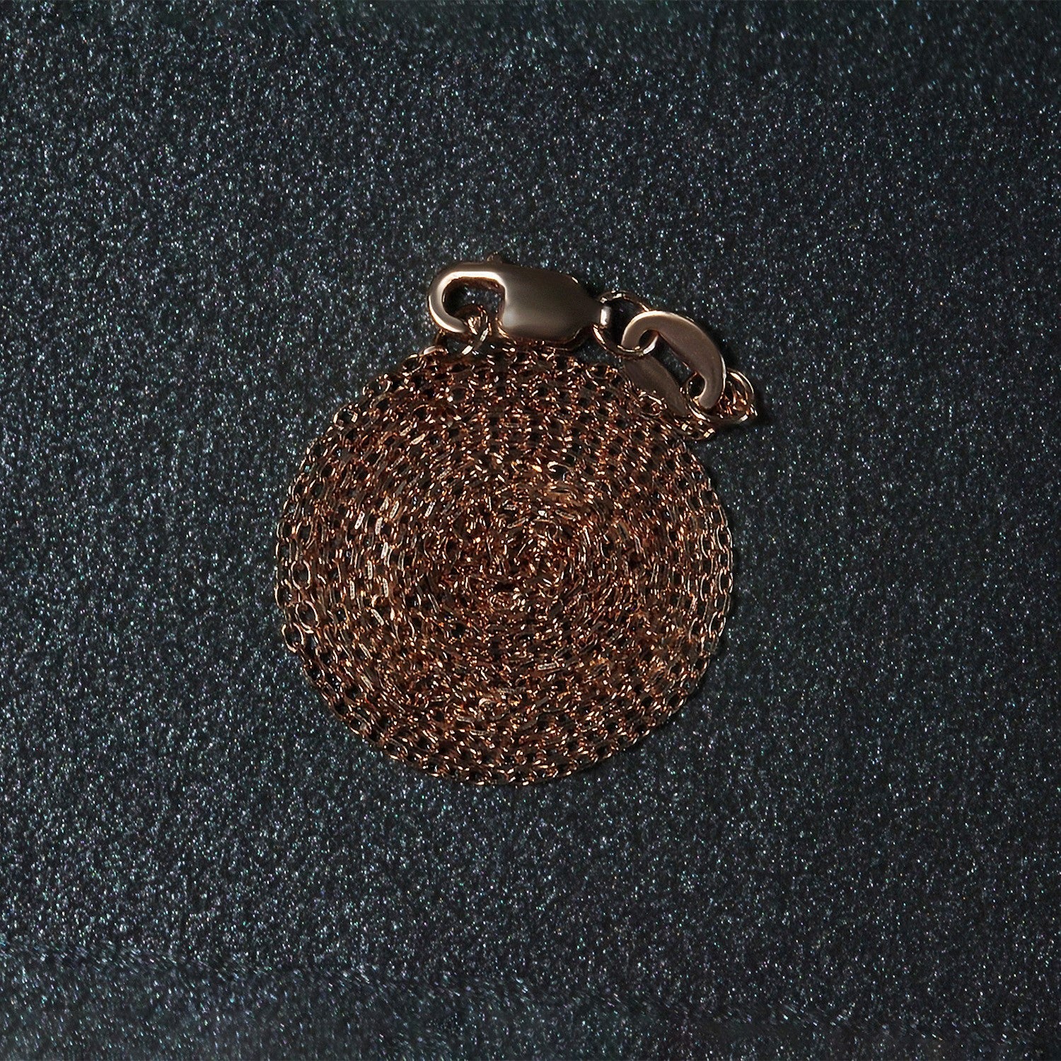 Diamond cut cable link chain necklace 14k rose gold 0.8mm, coiled display, by Bids.com on Tampa Home & Garden Store