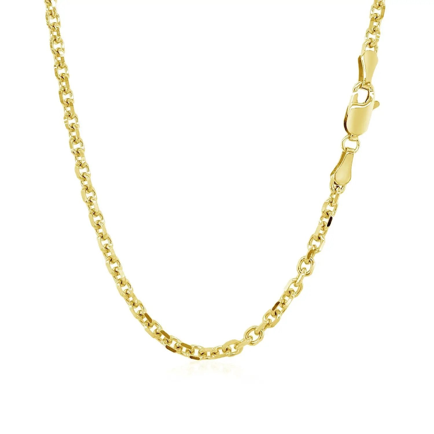 3.1mm 14k yellow gold diamond-cut cable link chain necklace by Bids.com on Tampa Home & Garden Store