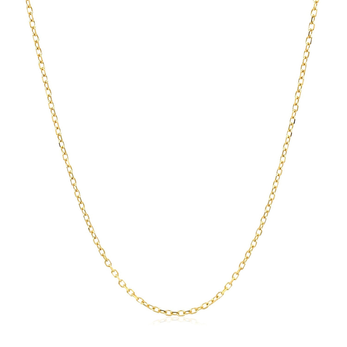 14k yellow gold faceted cable link necklace 1.3mm chain Bids.com on Tampa Home & Garden Store