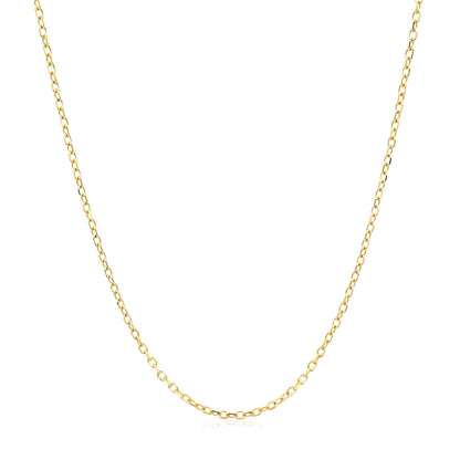 14k yellow gold faceted cable link necklace 1.3mm chain Bids.com on Tampa Home & Garden Store