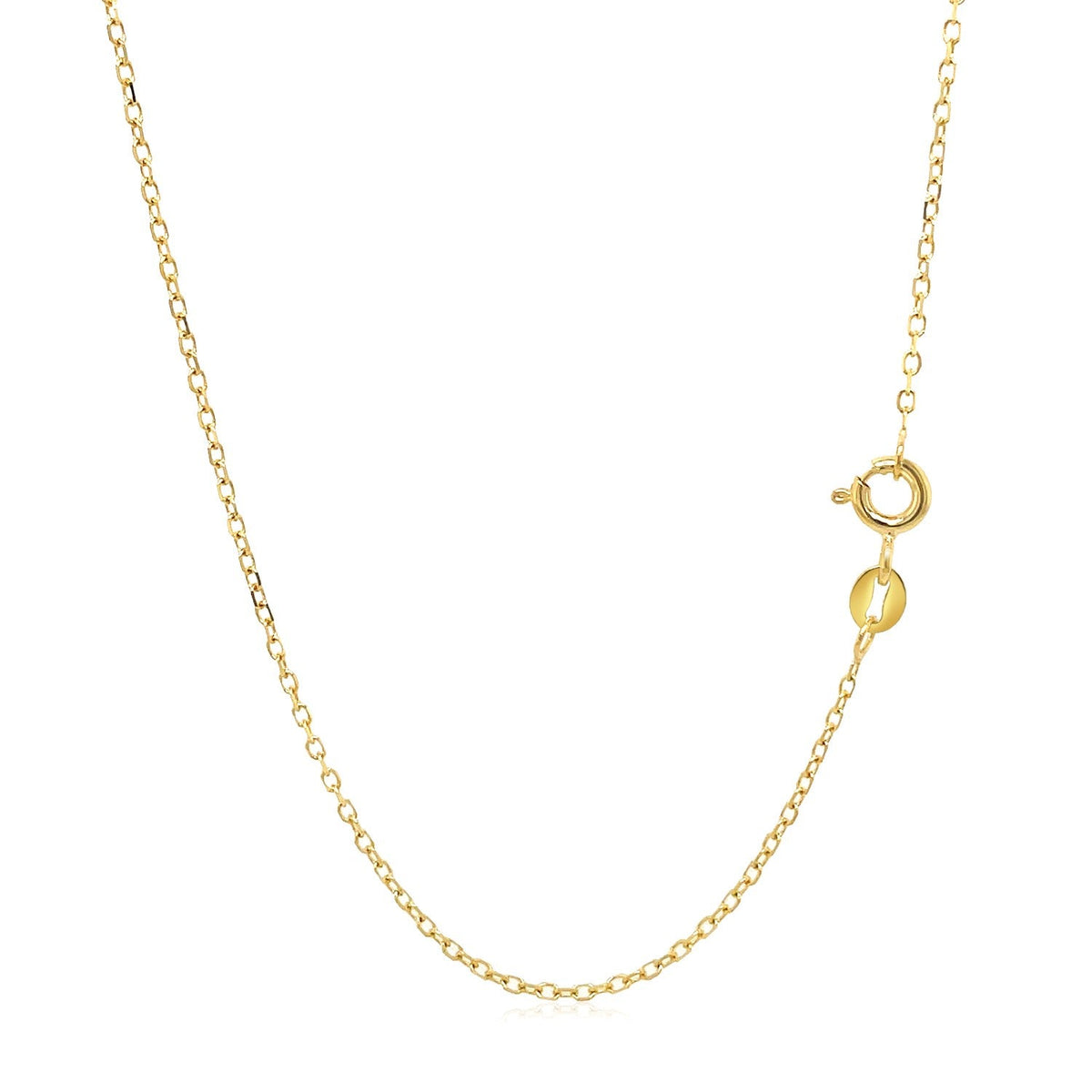 14k yellow gold faceted cable chain necklace 1.3mm, Bids.com on Tampa Home & Garden Store