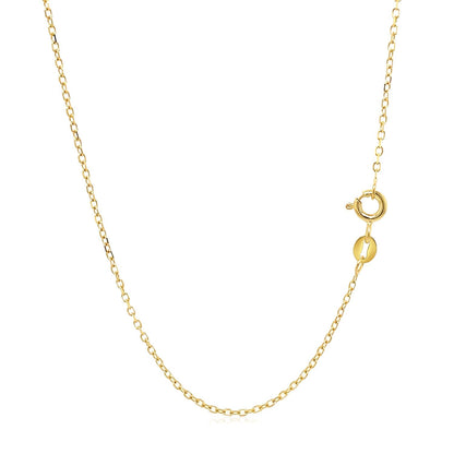 14k yellow gold faceted cable chain necklace 1.3mm, Bids.com on Tampa Home & Garden Store