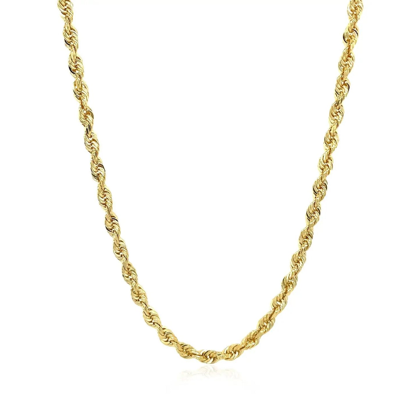 Necklace 3.0mm 14k Yellow Gold Solid Diamond Cut Rope Chain by Bids.com on Tampa Home & Garden Store