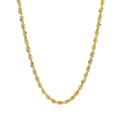 Necklace 3.0mm 14k Yellow Gold Solid Diamond Cut Rope Chain by Bids.com on Tampa Home & Garden Store