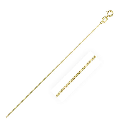 14k yellow gold classic box chain necklace 0.6mm by Bids.com on Tampa Home & Garden Store