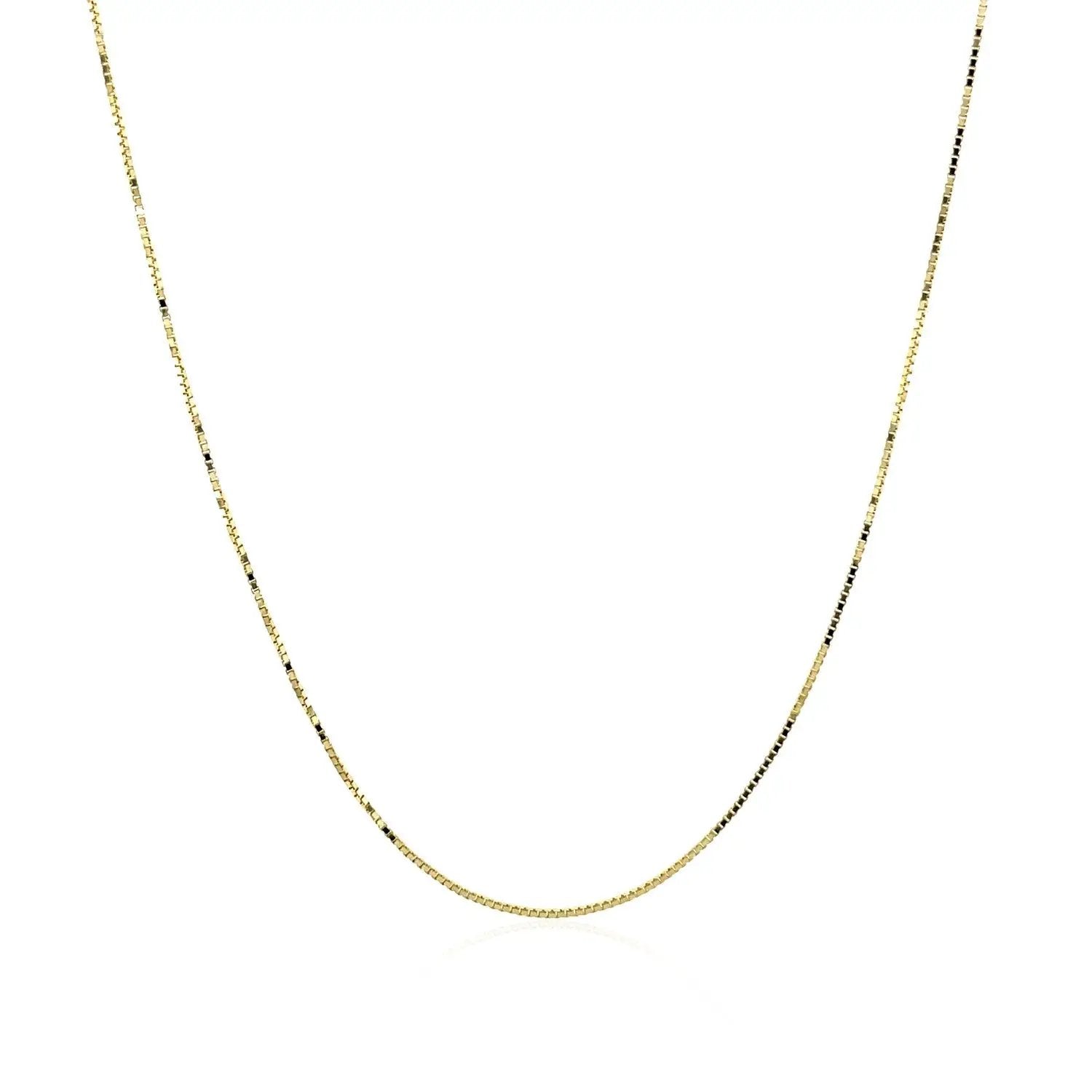 14k Yellow Gold Classic Box Chain Necklace 0.6mm Bids.com on Tampa Home & Garden Store