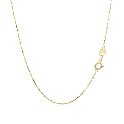 14k yellow gold box chain necklace 0.6mm with spring ring clasp by Bids.com on Tampa Home & Garden Store