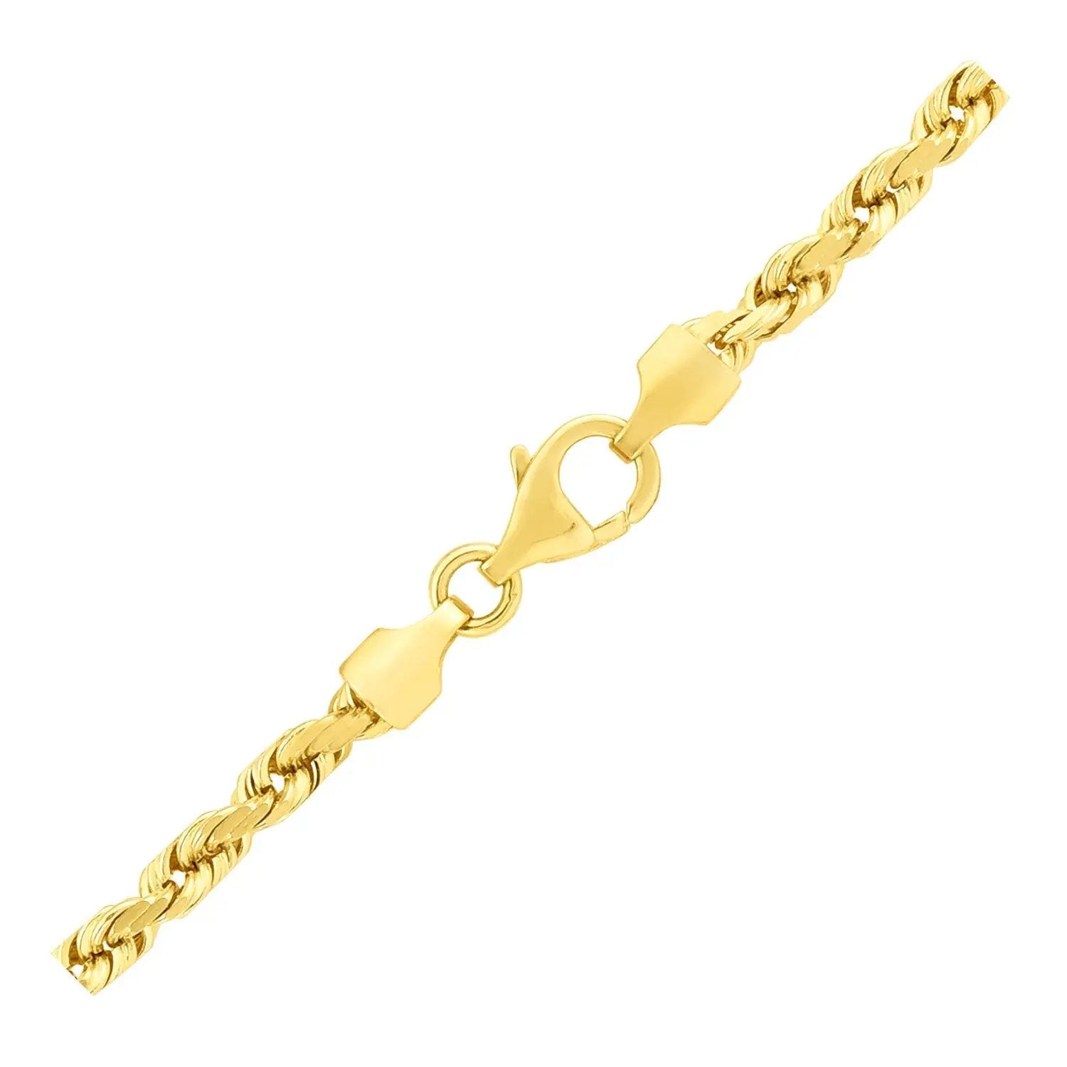 14k yellow gold solid diamond cut rope chain necklace 4.00 mm with lobster clasp Bids.com on Tampa Home & Garden Store