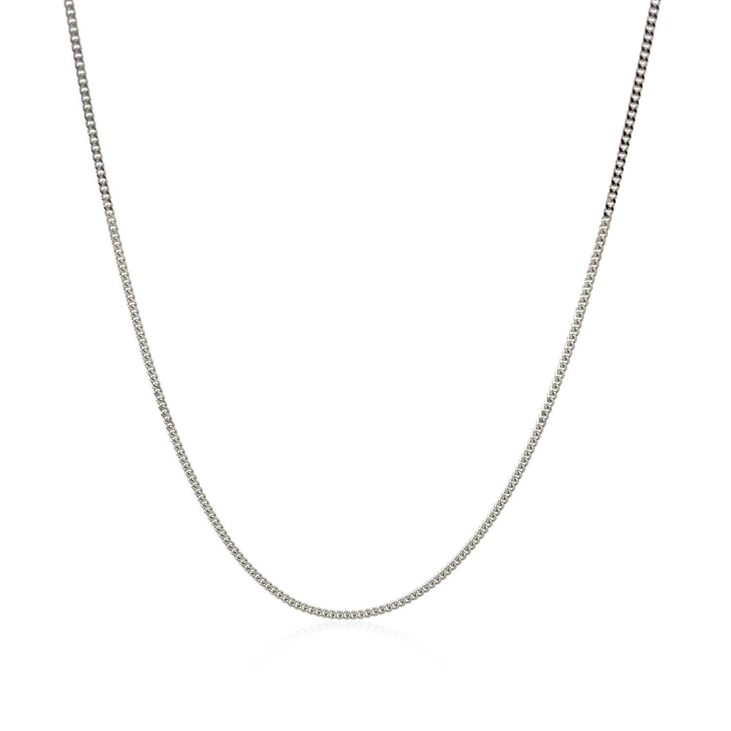 14k white gold gourmette chain necklace 1.0mm by Bids.com on Tampa Home & Garden Store