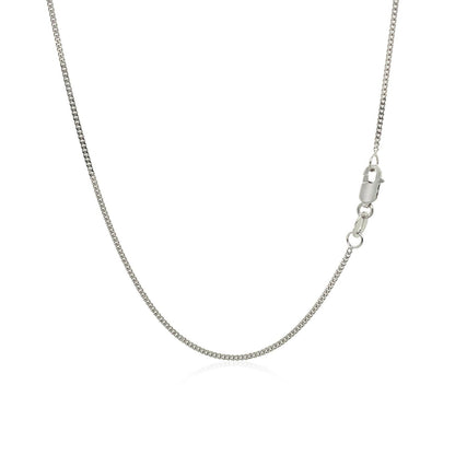 14k white gold gourmette chain necklace 1.0mm with lobster clasp on Tampa Home & Garden Store