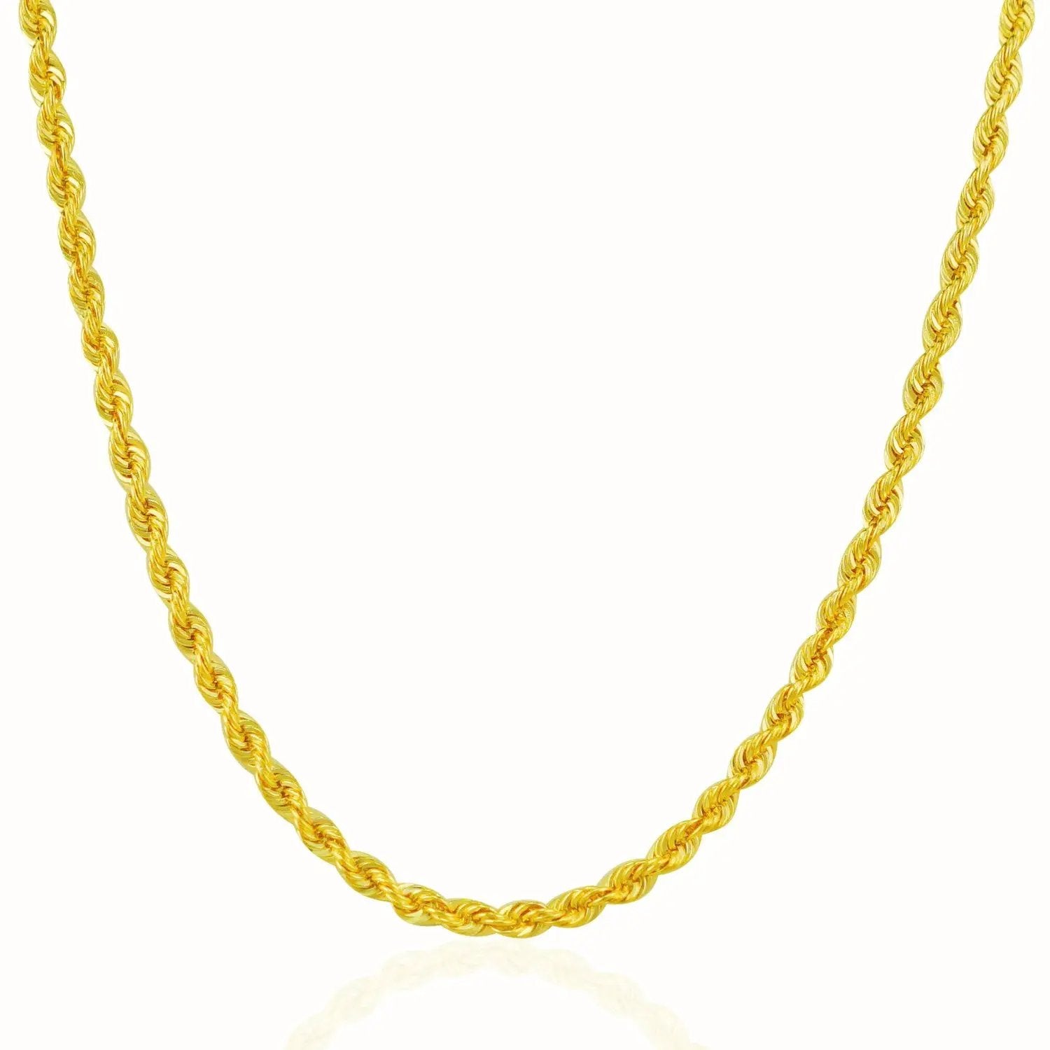 3.0mm 14k yellow gold solid rope chain necklace by Bids.com on Tampa Home & Garden Store