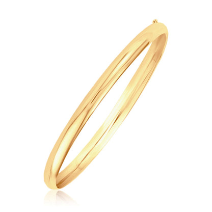 Classic 14k yellow gold bangle bracelet 5.0mm by Bids.com on Tampa Home & Garden Store