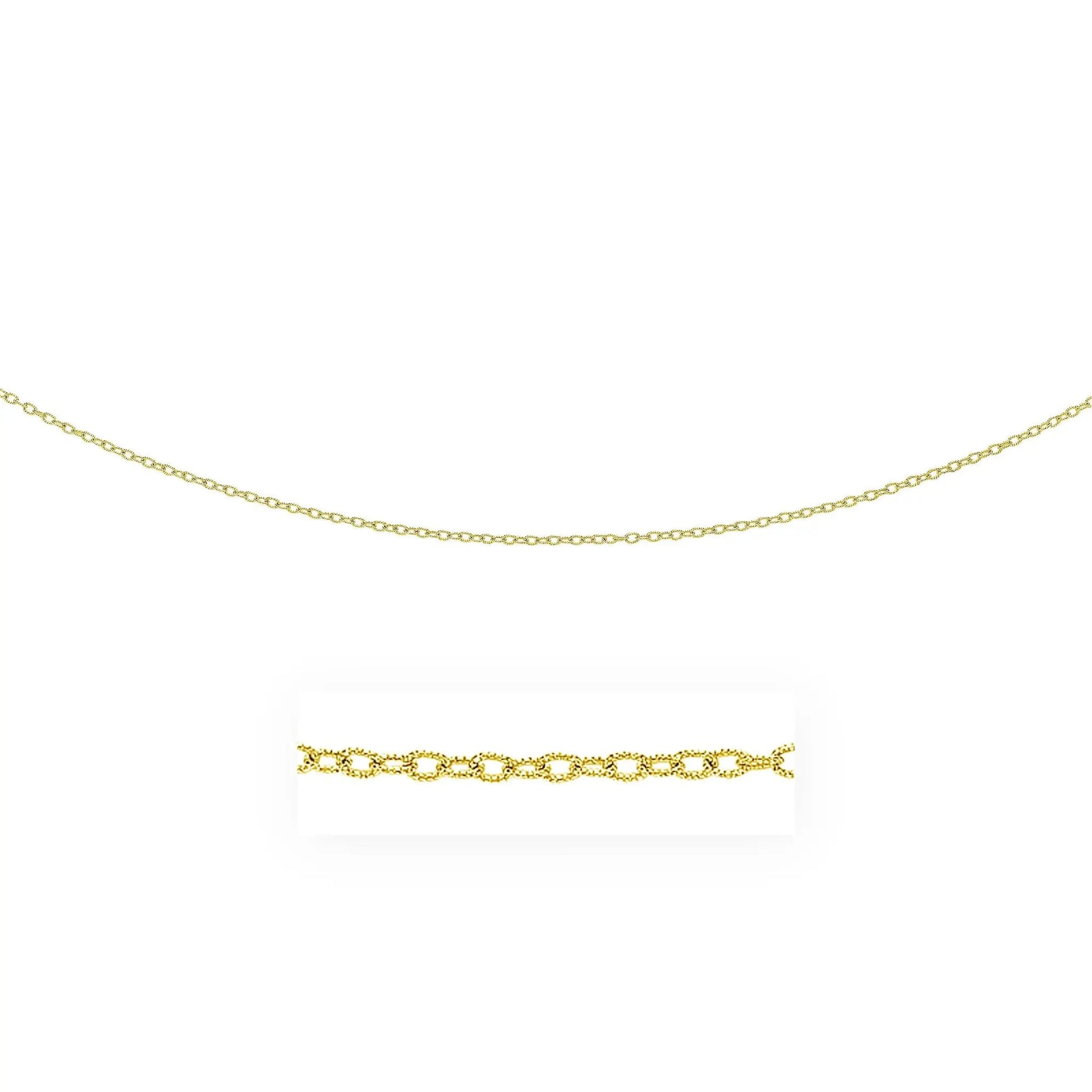 2.5mm yellow gold textured-link pendant chain necklace by Bids.com on Tampa Home & Garden Store