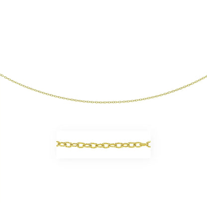 2.5mm yellow gold textured-link pendant chain necklace by Bids.com on Tampa Home & Garden Store