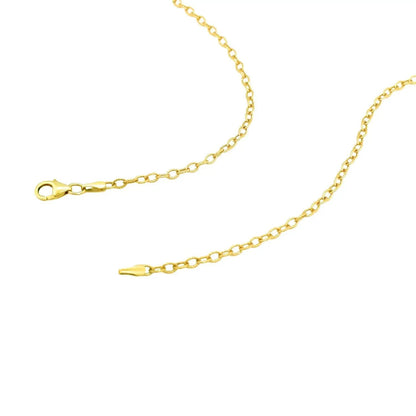 14k yellow gold textured link pendant chain necklace with lobster clasp by Bids.com on Tampa Home & Garden Store