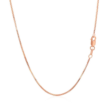 14k rose gold box chain necklace 0.8mm with lobster clasp on Tampa Home & Garden Store