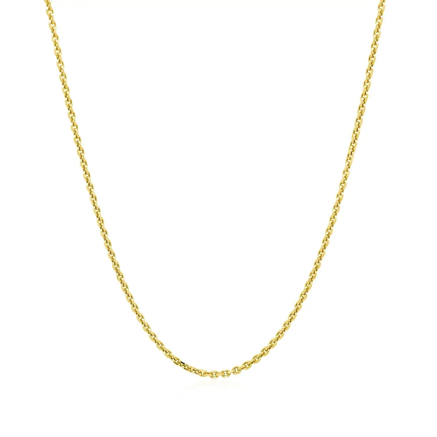 14k yellow gold diamond-cut cable link chain necklace 1.4mm by Bids.com on Tampa Home & Garden Store