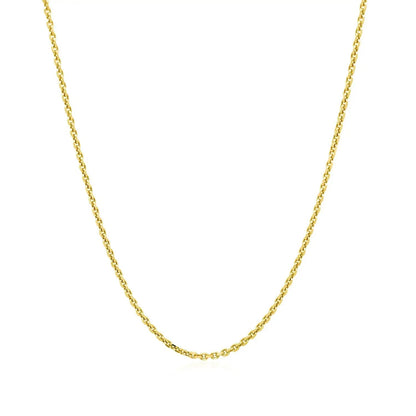 14k yellow gold diamond-cut cable link chain necklace 1.4mm by Bids.com on Tampa Home & Garden Store