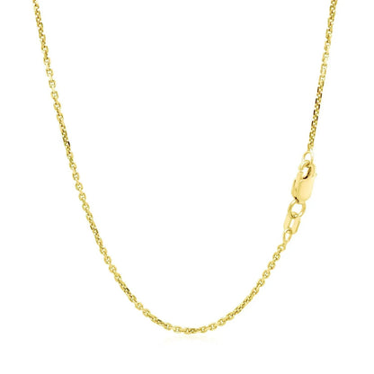 14k yellow gold diamond-cut cable link chain necklace 1.4mm on Tampa Home & Garden Store