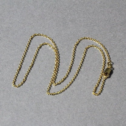 14k yellow gold diamond-cut cable link chain necklace 1.4mm on Tampa Home & Garden Store