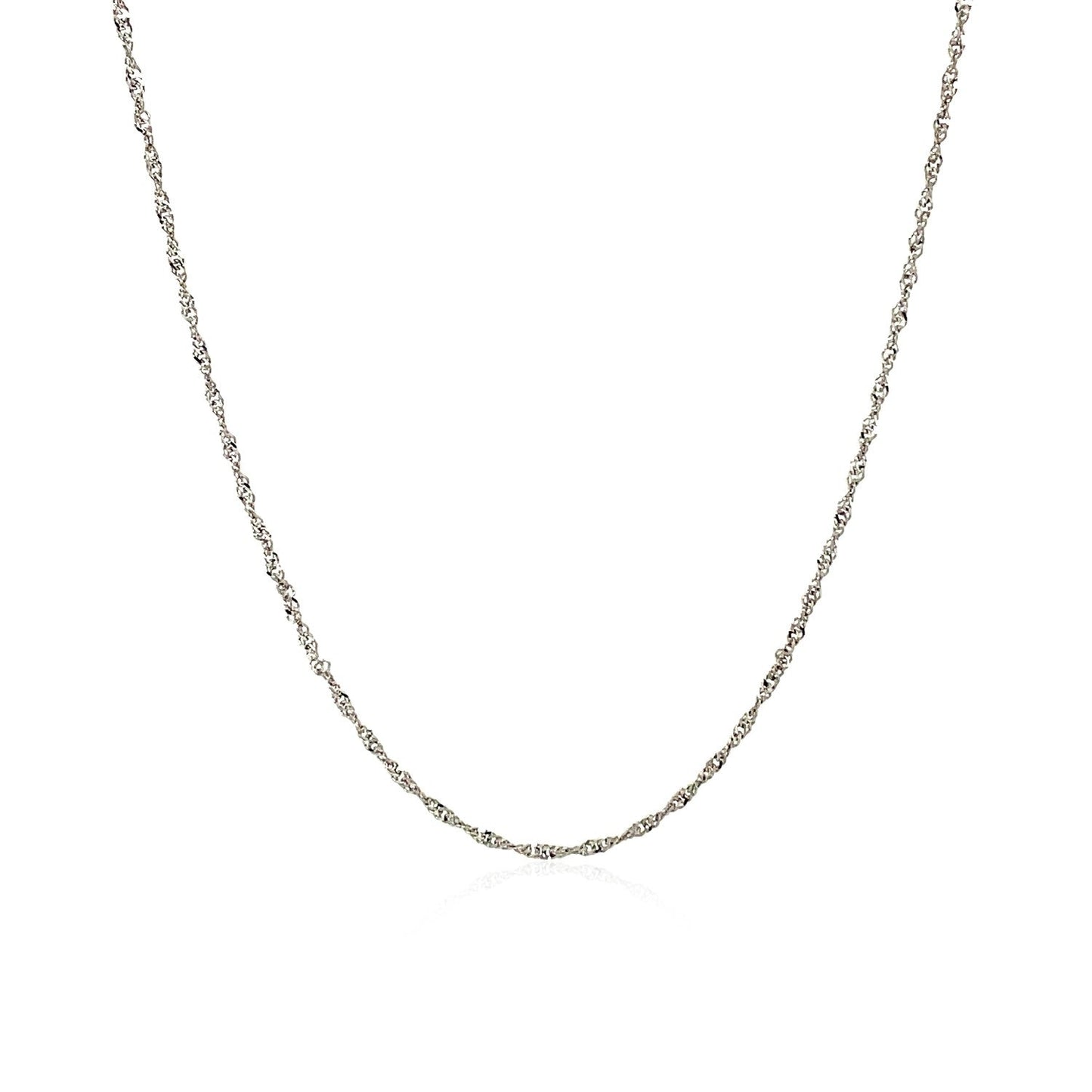10k white gold Singapore chain necklace 1.0mm by Bids.com, delicate faceted links on Tampa Home & Garden Store