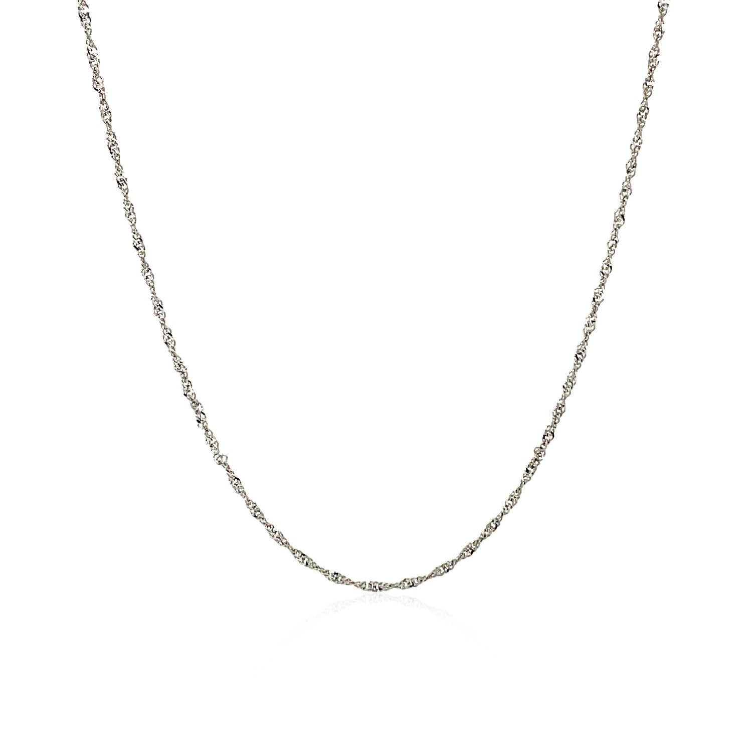 10k white gold Singapore chain necklace 1.0mm by Bids.com, delicate faceted links on Tampa Home & Garden Store