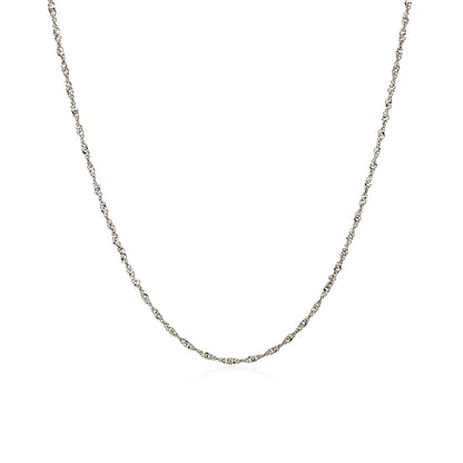 10k white gold Singapore chain necklace 1.0mm by Bids.com, delicate faceted links on Tampa Home & Garden Store