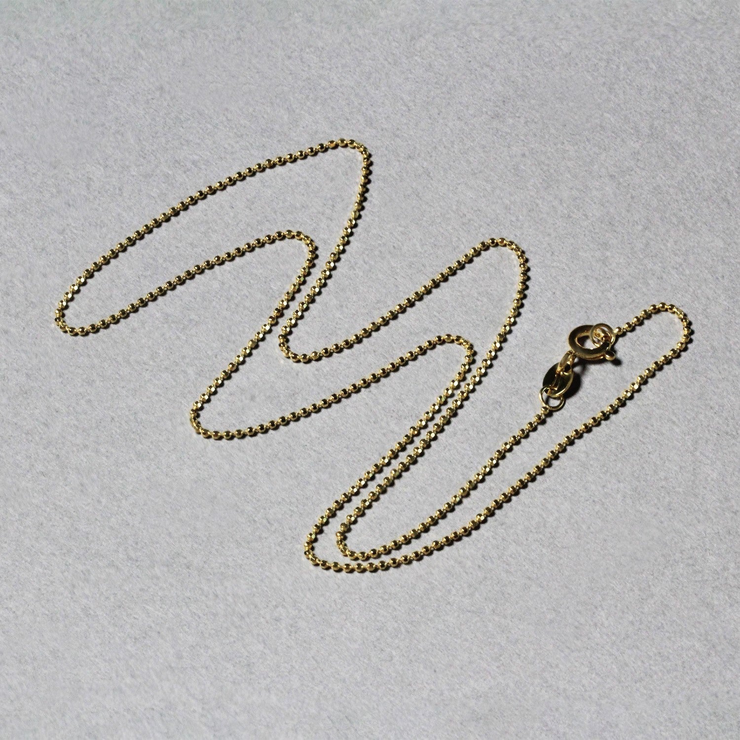 14k yellow gold diamond-cut bead chain necklace 1.0mm with lobster clasp Bids.com on Tampa Home & Garden Store