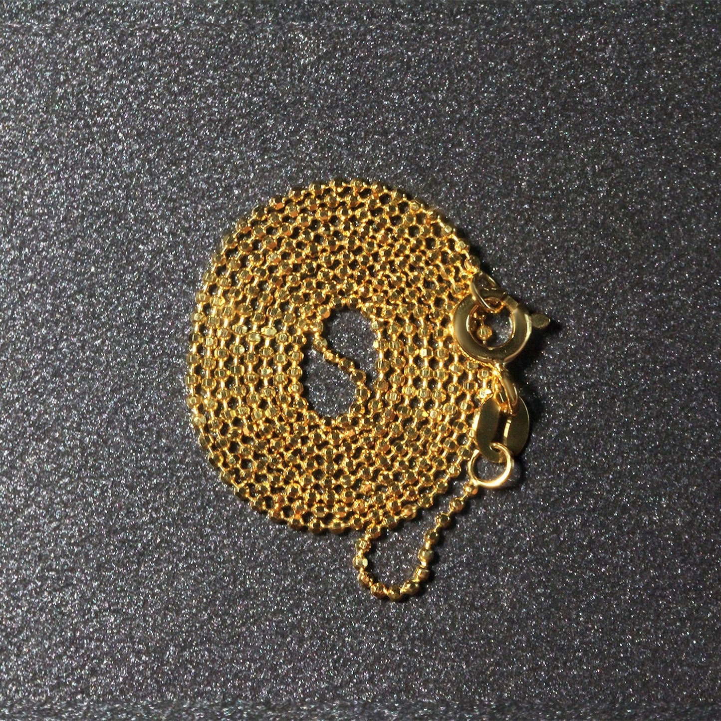 14k yellow gold diamond-cut bead chain necklace 1.0mm with lobster clasp by Bids.com on Tampa Home & Garden Store