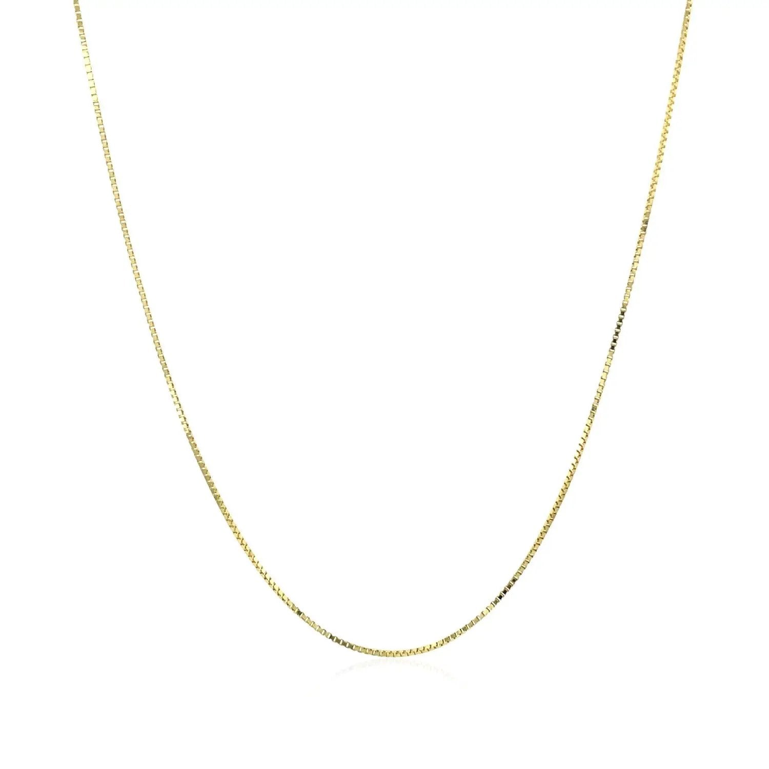 10k yellow gold classic box chain necklace 0.60 mm by Bids.com on Tampa Home & Garden Store