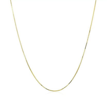 10k yellow gold classic box chain necklace 0.60 mm by Bids.com on Tampa Home & Garden Store
