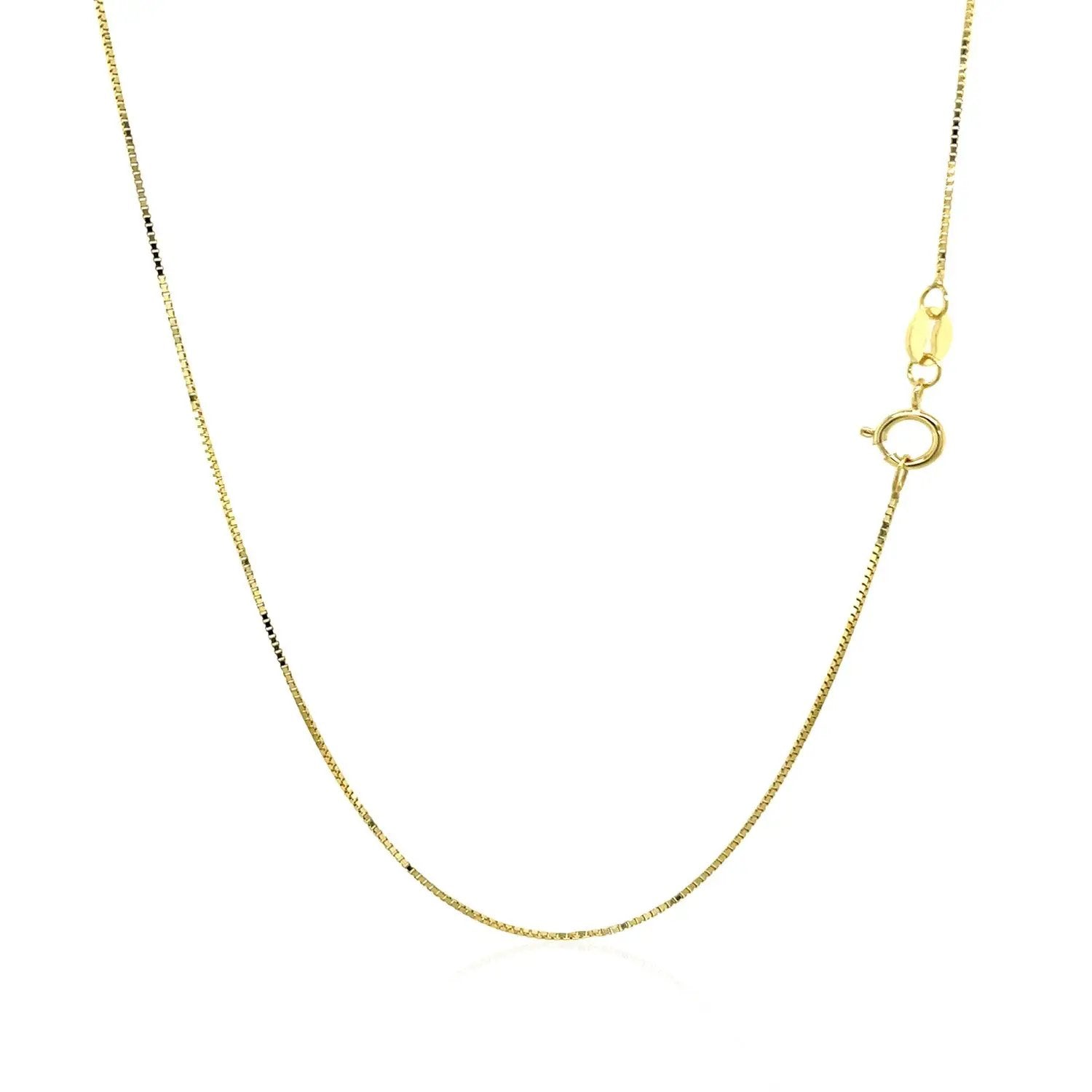 10k Yellow Gold Classic Box Chain Necklace 0.60 mm by Bids.com on Tampa Home & Garden Store