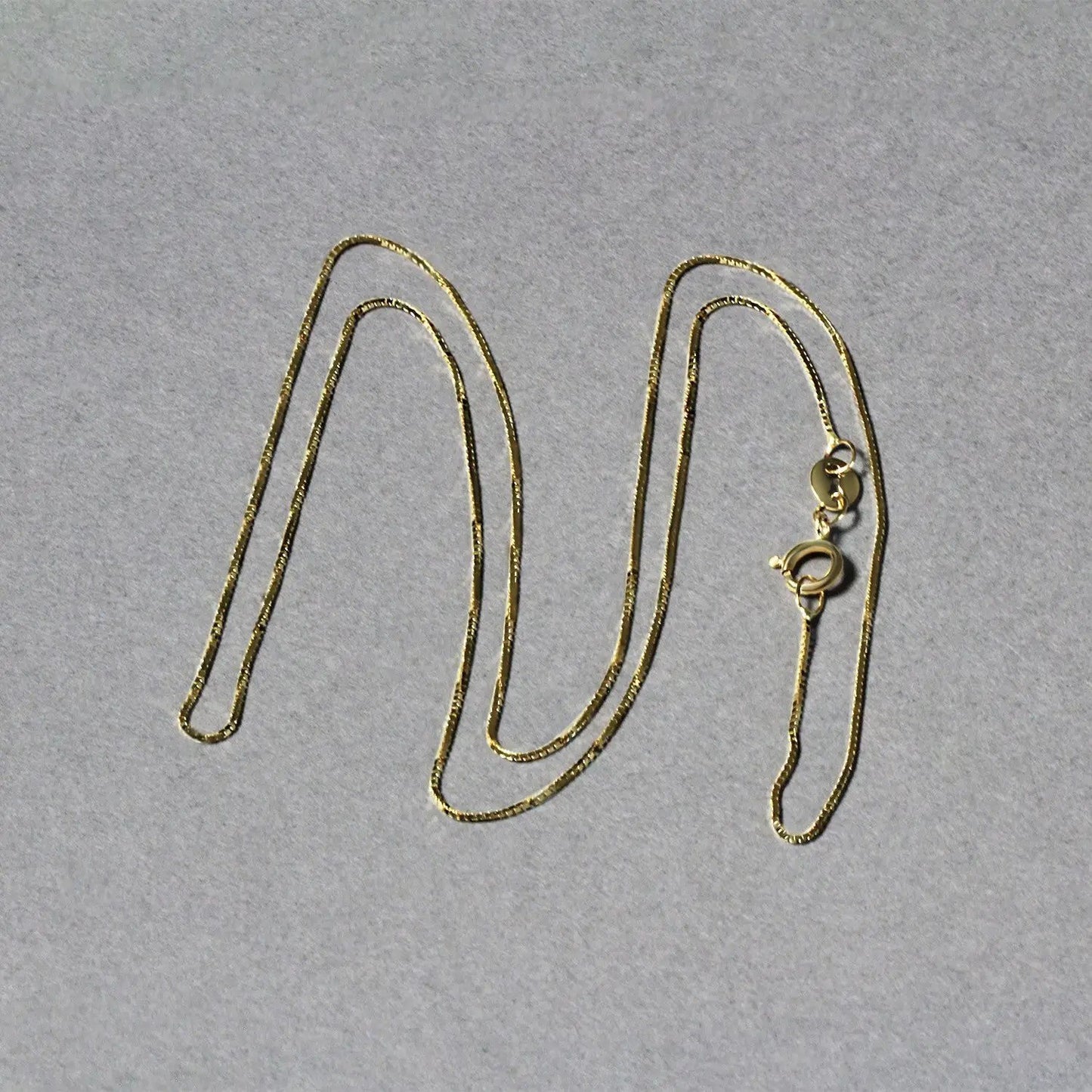 10k yellow gold classic box chain necklace 0.60 mm with lobster clasp on Tampa Home & Garden Store