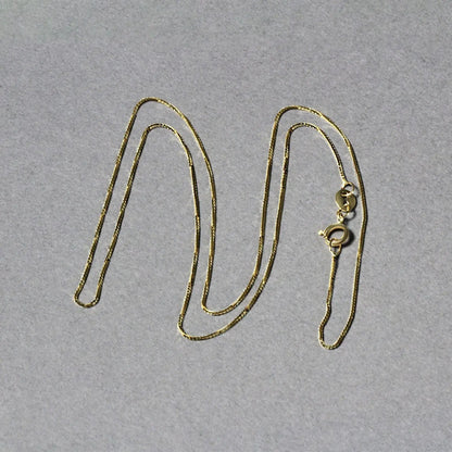 10k yellow gold classic box chain necklace 0.60 mm with lobster clasp on Tampa Home & Garden Store