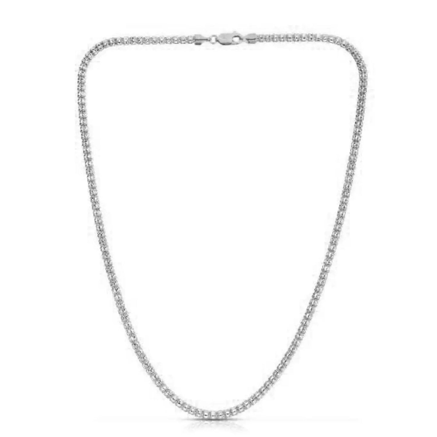 Ice Barrel Chain necklace in 14k white gold, 3.14 mm, by Bids.com on Tampa Home & Garden Store