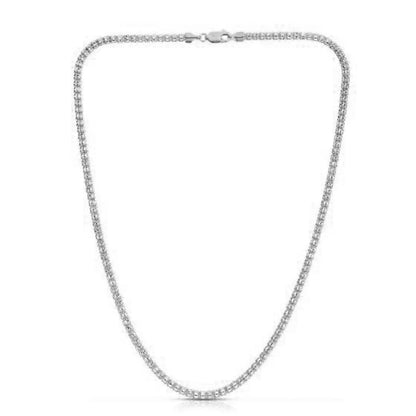 Ice Barrel Chain necklace in 14k white gold, 3.14 mm, by Bids.com on Tampa Home & Garden Store