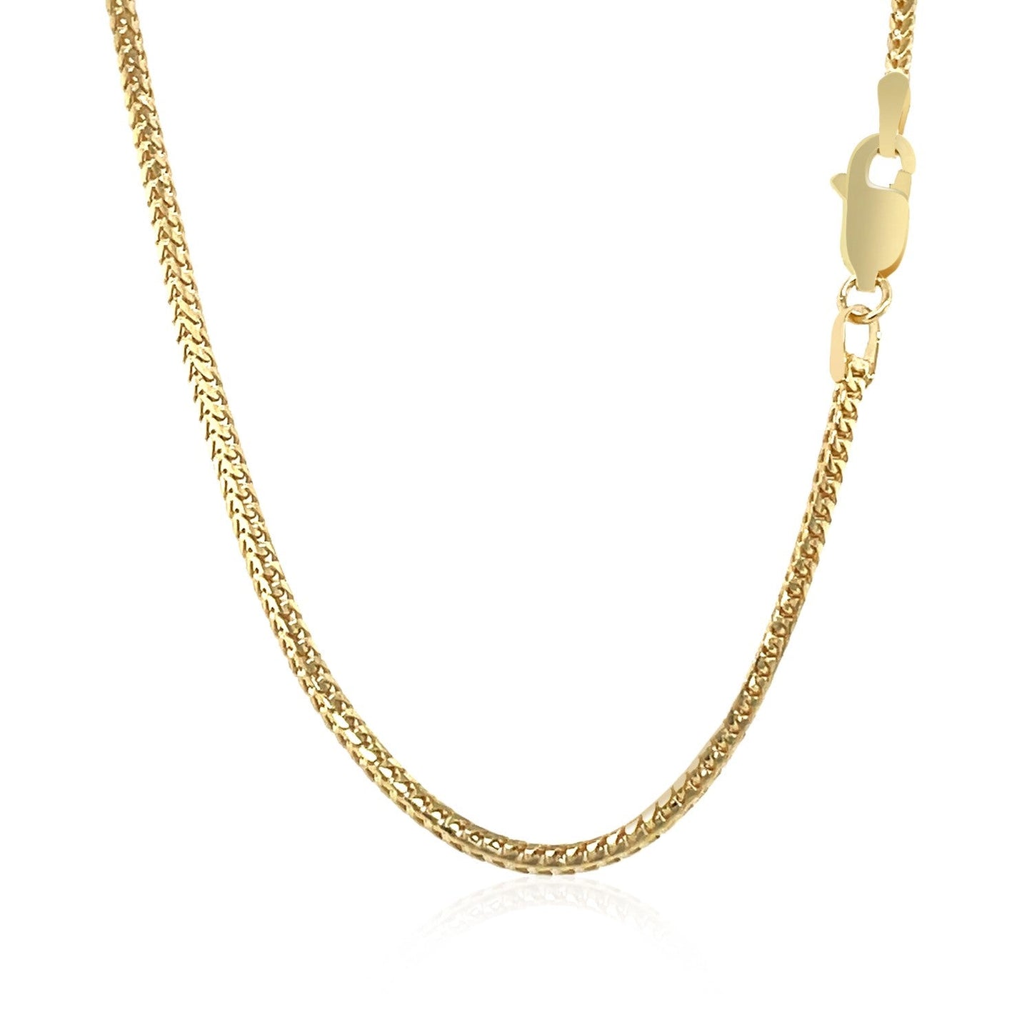 14k yellow gold Franco chain necklace 1.8mm with lobster clasp on Tampa Home & Garden Store