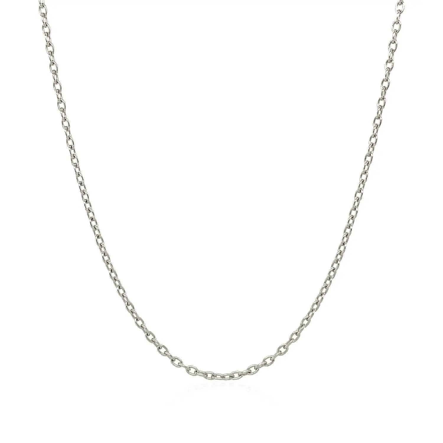 14k white gold round cable link chain 1.5mm necklace by Bids.com on Tampa Home & Garden Store