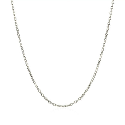 14k white gold round cable link chain 1.5mm necklace by Bids.com on Tampa Home & Garden Store