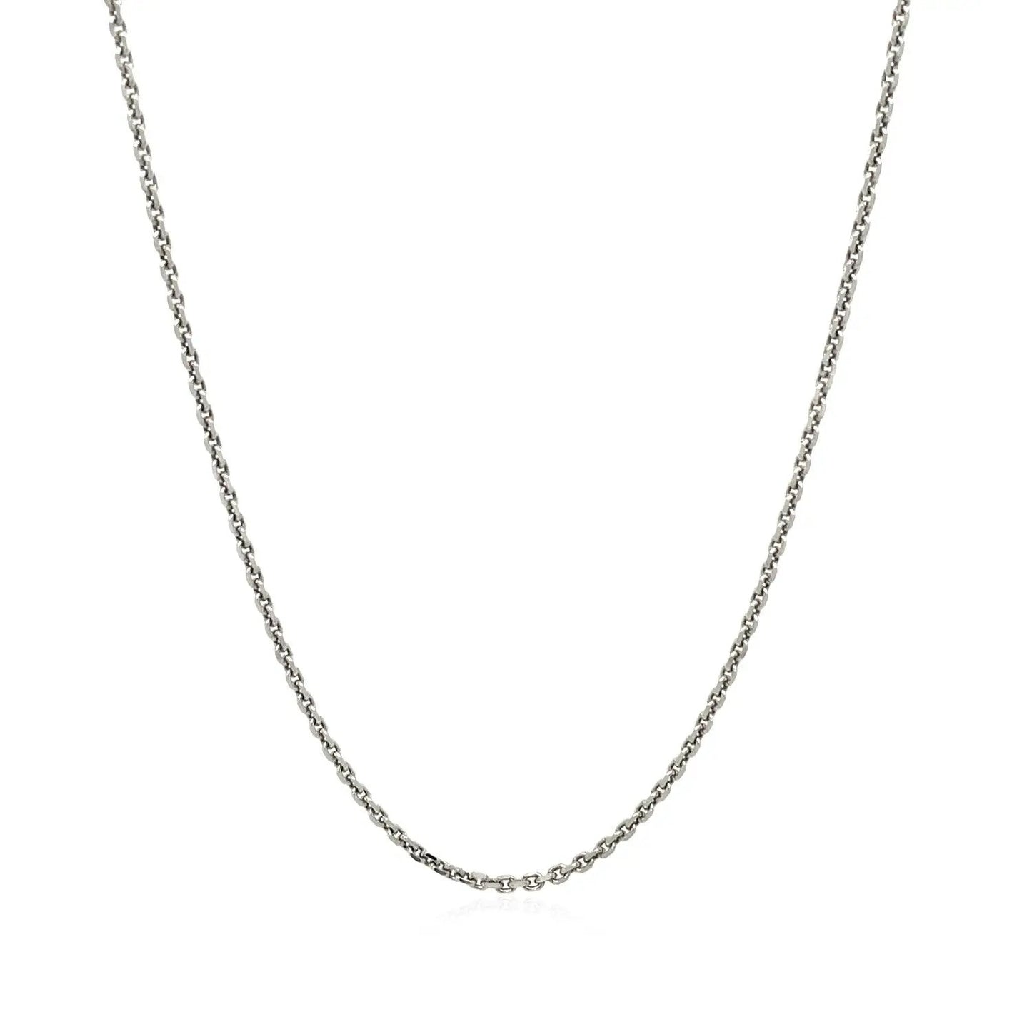 Necklace 14k white gold diamond-cut cable link chain 1.4mm on Tampa Home & Garden Store
