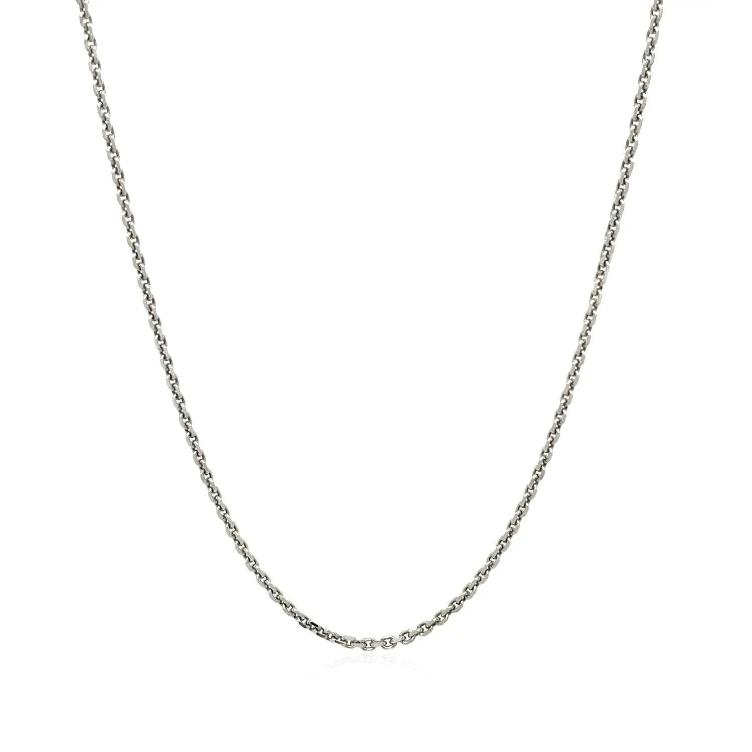 Necklace 14k white gold diamond-cut cable link chain 1.4mm on Tampa Home & Garden Store