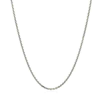 Necklace 14k white gold diamond-cut cable link chain 1.4mm on Tampa Home & Garden Store